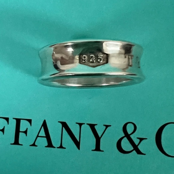 🔴Authentic TIFFANY & CO Sterling Silver  1837 Wide Band / Ring🔴 - Picture 10 of 10
